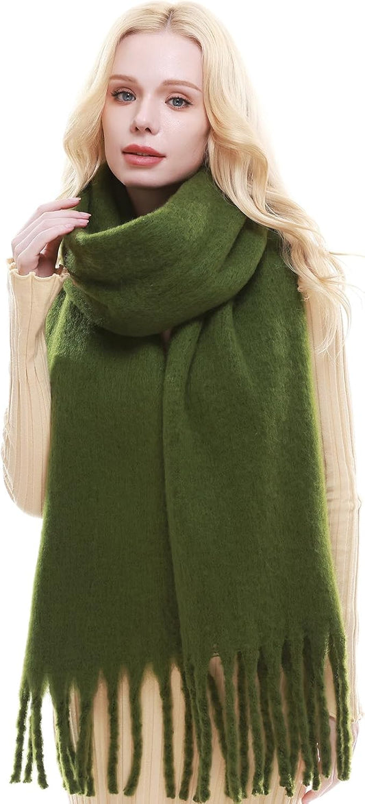 RIIQIICHY Chunky Scarf for Women Winter Warm Thick Scarves Oversized Blanket Scarf