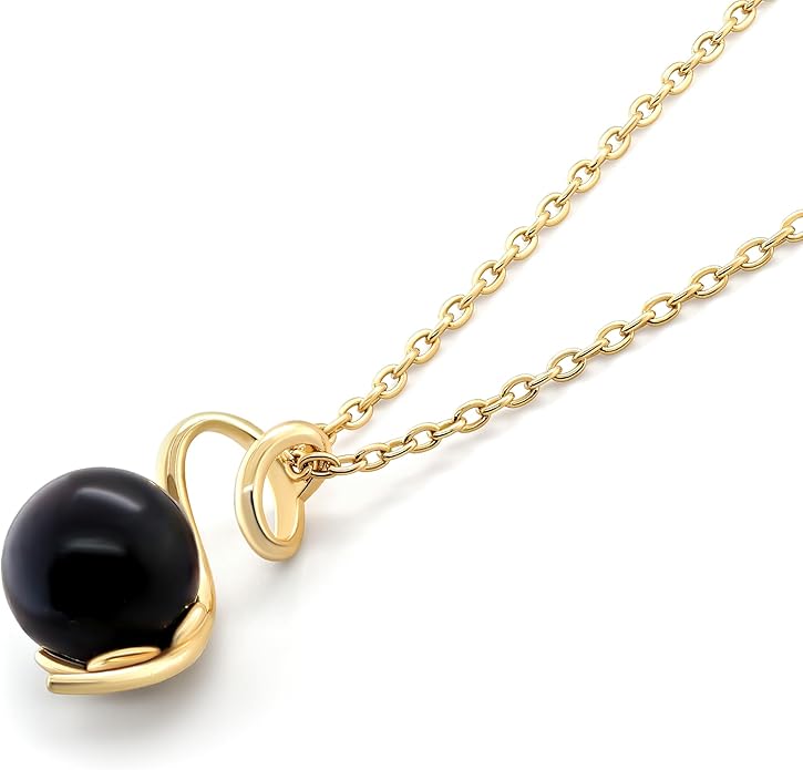 TRYNDI Real Tahitian Black Pearl Necklace Gifts for Women - Larger 11-12mm Luxury Pearl Womens Jewelry, Romantic Valentines Gift for Wife from Husband- Wedding Anniversary, Birthday, Mothers Day, Valentine Necklace for Girlfriend, Fiance & Soulmate