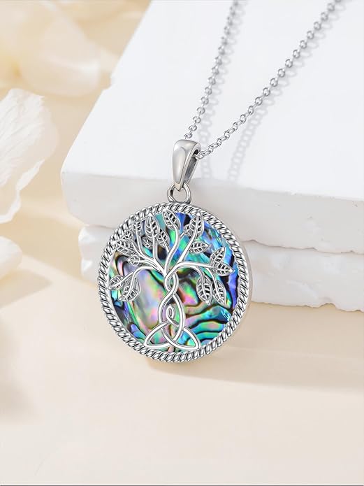 Seiyang 925 Sterling Silver Mustard Seed/Cross/Star of David/Triquetra Trinity Knot/Celtic/Claddagh Necklace Christian/Irish Jewelry Gifts for Women Mom Her