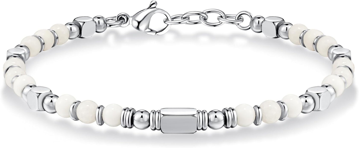 Beaded Bracelets for Women - Silver and Gold Boho Bracelets, Trendy Jewelry Gifts for Lover, Mom, Friends