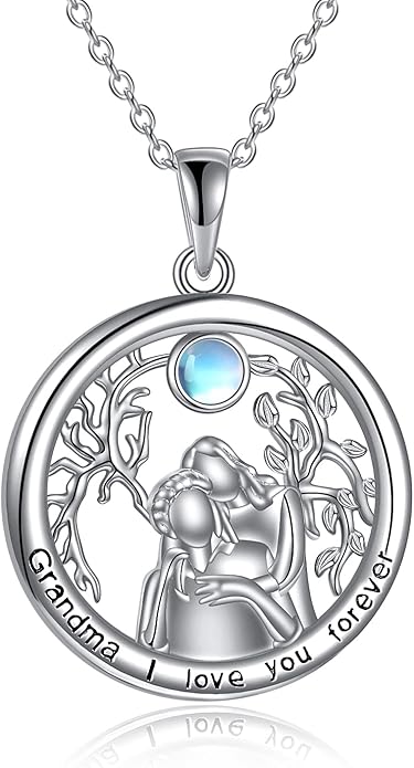 TIGER RIDER Tree of Life Necklace Sterling Silver Family Tree Pendant Jewelry for Mother Grandmother