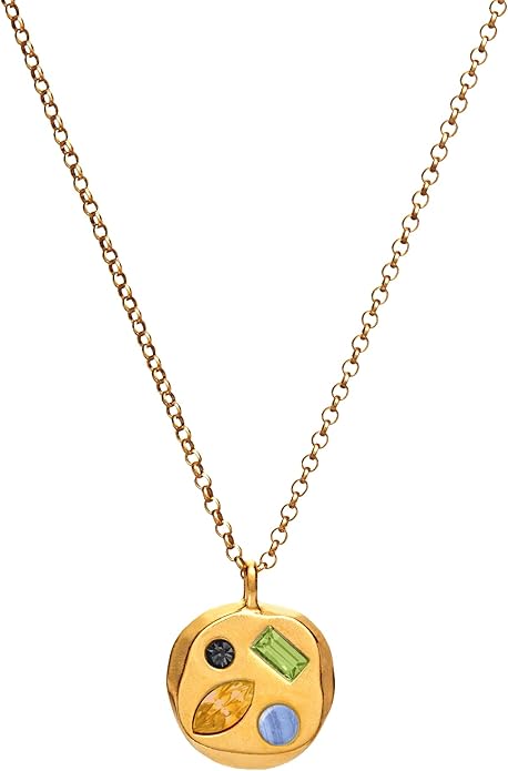 Birthdate 14k Gold Necklace for Women - 16-20in Adjustable 14 Karat Gold Chain with Lobster Clasp - Cadenas de Oro 14k Puro Para Mujer, Ladies Jewelry Birthstone