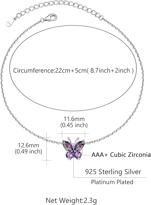 Custom4U Personalized Infinity Ankle Bracelets for Women 925 Sterling Silver Anklet Bracelet Endless Love Symbol Birthstone Charm Adjustable Foot Chain Jewelry Mothers Day Gifts for Mom Wife Women Her