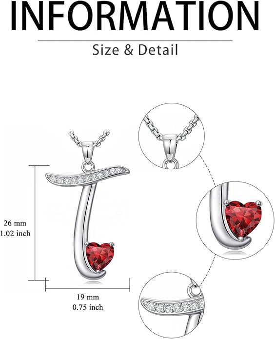 Christmas Gifts for Women Alphabet A to Z Initial Birthstone Pendant Necklaces for Women - 18k White Gold Plated Personalized Name Jewelry Valentine Mothers Day Birthday Gifts for Women Her Girlfriend