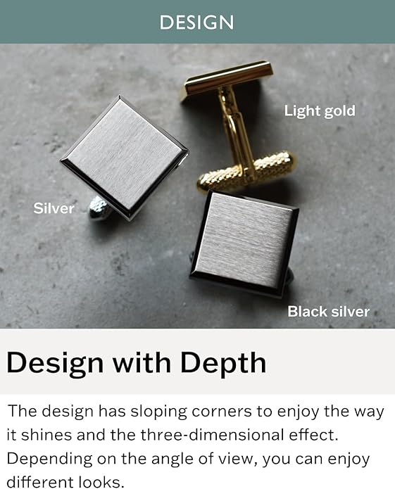 [TAVARAT] Cufflinks for Men cuff links mens Black Silver Light Gold Tps-166