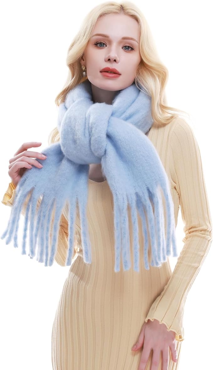RIIQIICHY Chunky Scarf for Women Winter Warm Thick Scarves Oversized Blanket Scarf