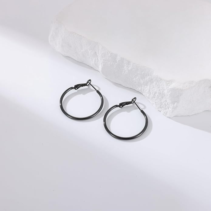 Gacimy Gold Hoop Earrings for Women 14K Gold Plated, 925 Sterling Silver Post Hypoallergenic Earrings Hoops for Women
