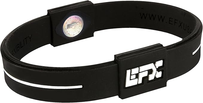 EFX Performance Surgical-Grade Silicone Balance Bracelet with Programmed Holograms for Balance, Strength, Flexibility, Energy | Waterproof & Sweatproof Bracelet for Men and Women | Great for Seniors