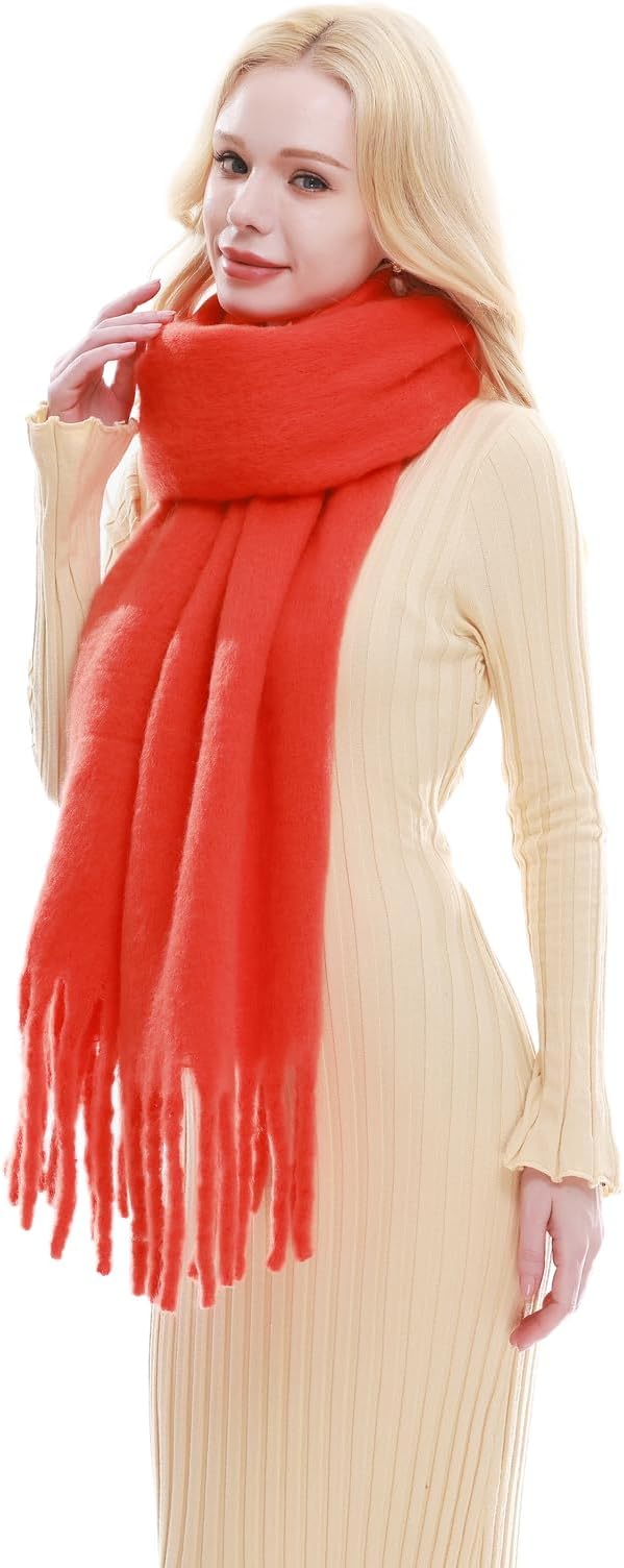 RIIQIICHY Chunky Scarf for Women Winter Warm Thick Scarves Oversized Blanket Scarf