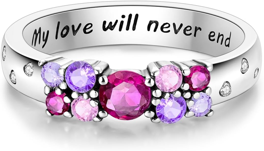 NARMO 925 Sterling Silver Rings for Women Evil Eyes Rings Entwined Line Cubic Zirconia Rings Simple Stackable Finger Rings Engagement Ring Personality Rings Size 6-9