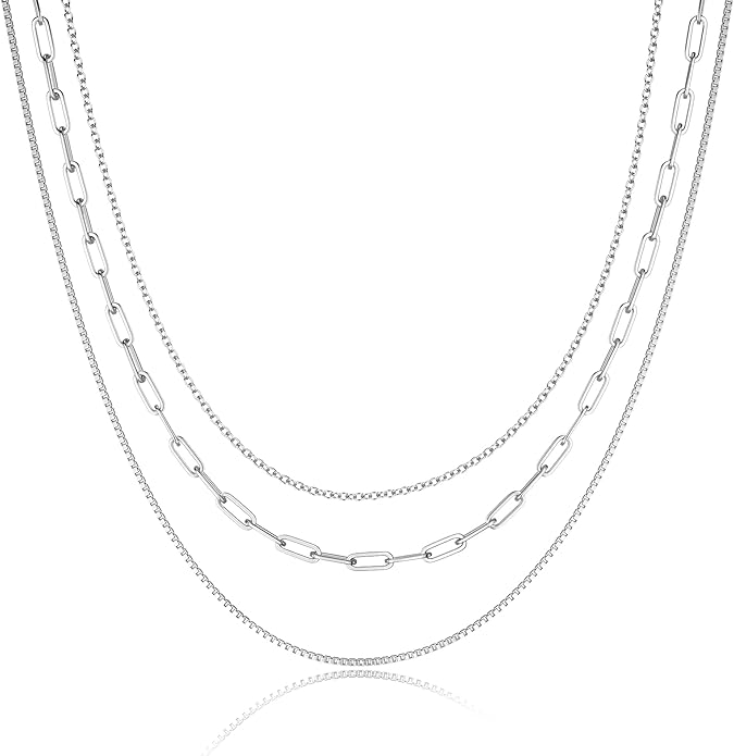 Freekiss Herringbone Necklace for Women,Dainty Gold Necklace,14k Gold Plated Snake,Gold Chain Choker Necklaces,Simple Gold Layered Necklaces,Gold Jewelry Gift for Women
