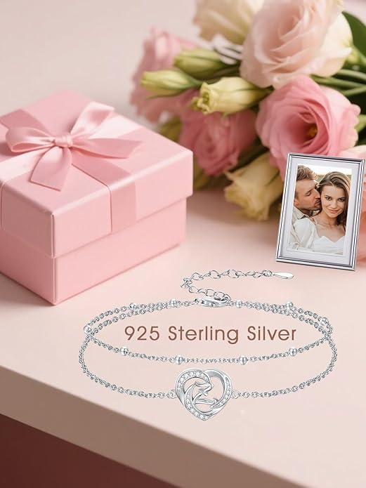 Dorunmo Initial Anklet 925 Sterling Silver Letter A-Z Layered Heart Anklet Beach Jewelry Birthday Gifts for Women