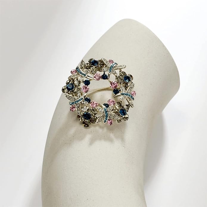 Brooch Pins Butterfly Bauhinia Flower Crystal Rhinestone Lapel Brooches for Women Girls Fashion Jewelry Gift