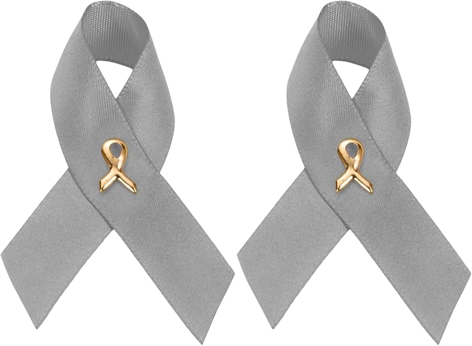 1/2/5/10/25/50/100pcs Satin Awareness Ribbon Pins (Pick your color), for Cancer & Disease Awareness, Bulk Quantities for Fundraising, Events, Gift Giving