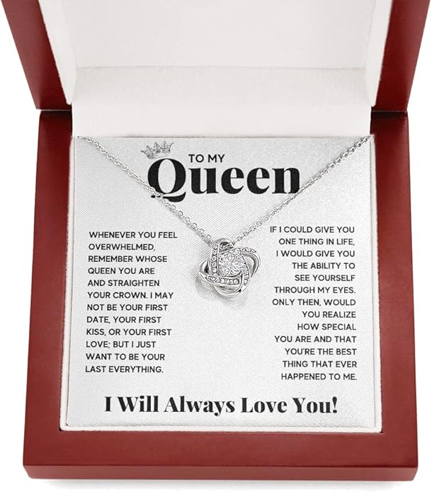 Couples Gifts Necklace To My Soulmate Necklace Birthday Christmas Jewelry Romantic Gifts For My Wife with Message Card Box Personalized Gift Present Pendant for Future Wife Soulmate Girlfriend