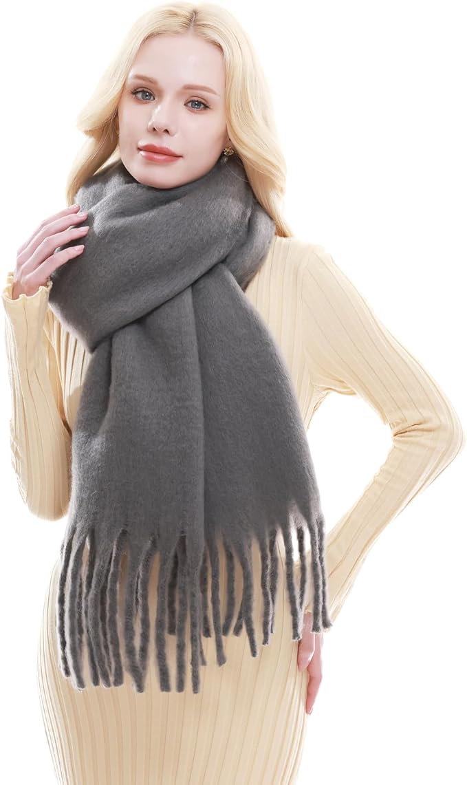 RIIQIICHY Chunky Scarf for Women Winter Warm Thick Scarves Oversized Blanket Scarf