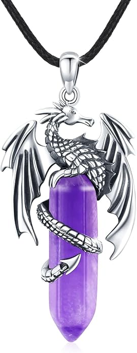 REDSUN 925 Sterling Silver Dragon Pendant Necklace Viking Dragon with Obsidian/Opal Protection Jewelry Gifts for Men Women Her Him Birthday Valentines Day Gifts