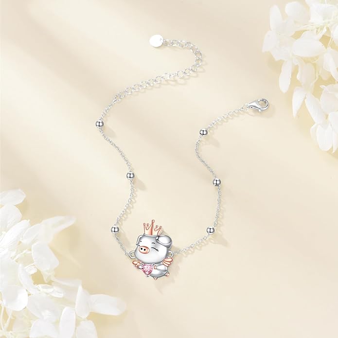 Animal Bracelet for Women 925 Sterling Silver Cat/Dolphin/Turtle/Horse Bracelet Jewelry Gifts
