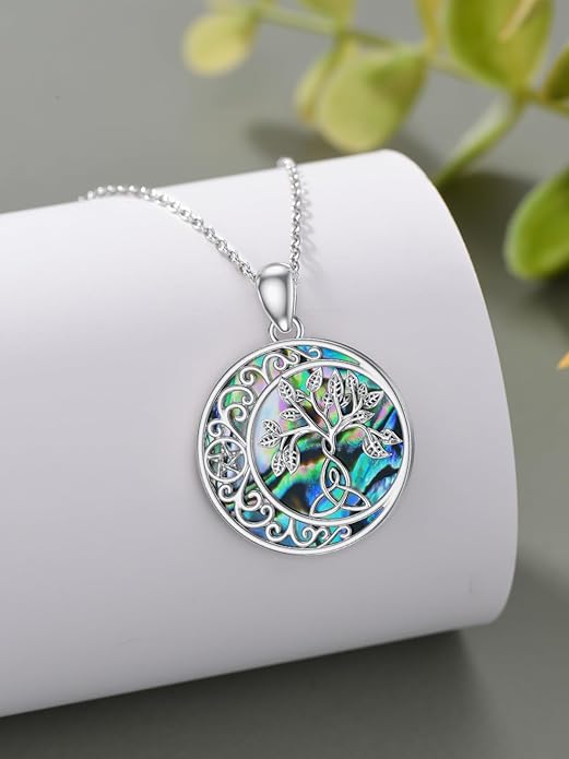 Seiyang 925 Sterling Silver Mustard Seed/Cross/Star of David/Triquetra Trinity Knot/Celtic/Claddagh Necklace Christian/Irish Jewelry Gifts for Women Mom Her