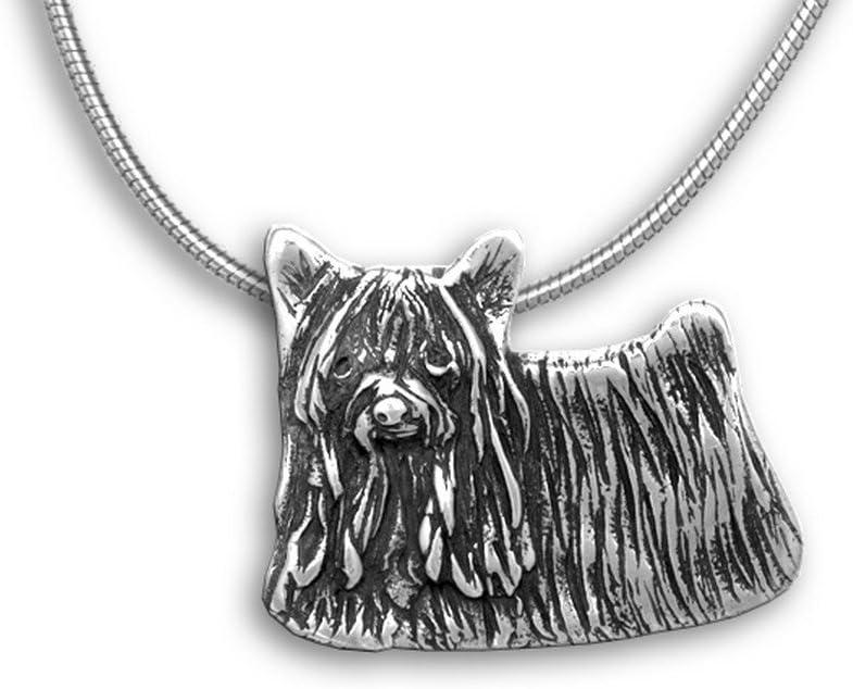 Sterling Silver Yorkie Pendant Gifts for Women - Yorkshire Terrier Gifts – Handcrafted in the USA