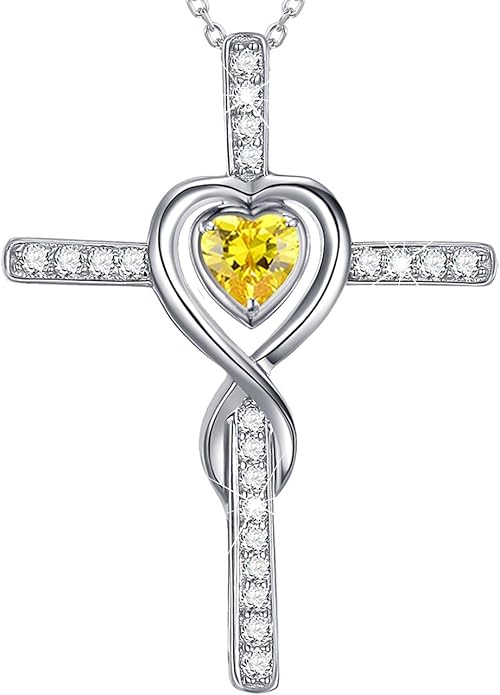 Dorella Love Infinity Christmas Jewelry for Women Birthday Gifts Wife Mom December January Birthstones Blue Topaz Garnet and More Stones Jewelry 925 Sterling Silver