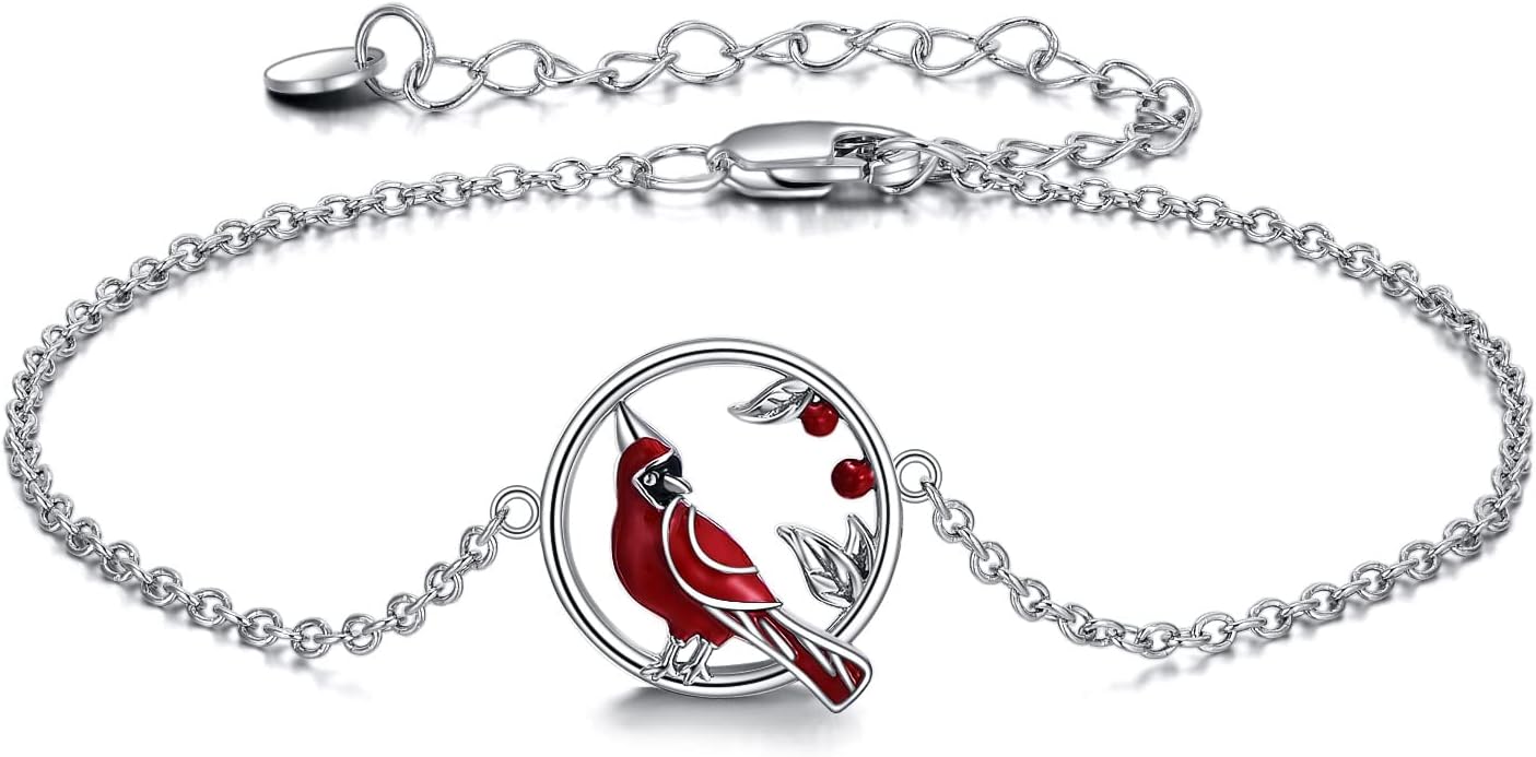 YFN Anklets Bracelet for Women Sterling Silver Butterfly Heart Tree Hummingbird Cardinal Anklet Charm Chain Bracelet Beach Foot Jewelry for Women