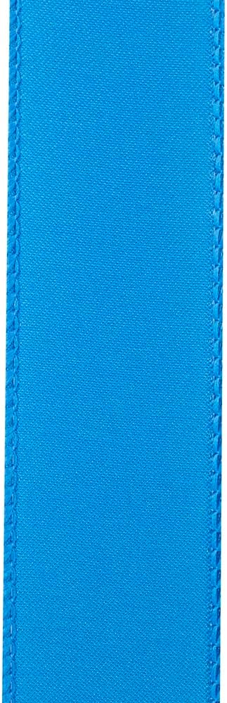 Reliant Ribbon 92575W-913-09F Satin Value Wired Edge Ribbon, 1-1/2 Inch X 10 Yards, Turquoise