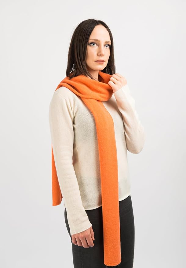 Dalle Piane Cashmere - 100% Cashmere Scarf - Made in Italy - Winter Neck Warmer (14" x 77") - Christmas Gift