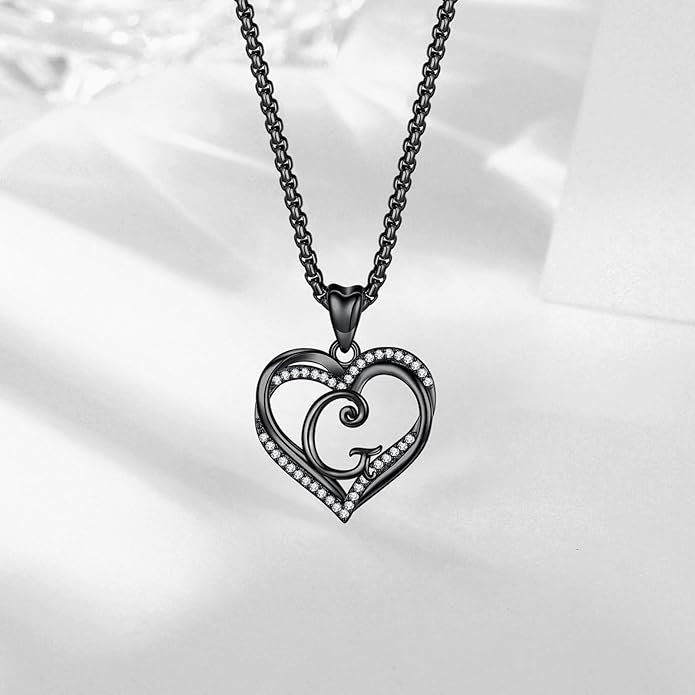 INFUSEU Unique Initial Necklaces for Women Girls Small Heart Letter Jewelry, Meaningful Personalized Gifts