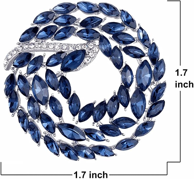 Brooch Pins for Women Girls Fashion Flower Crystal Rhinestone Pearl Jewelry