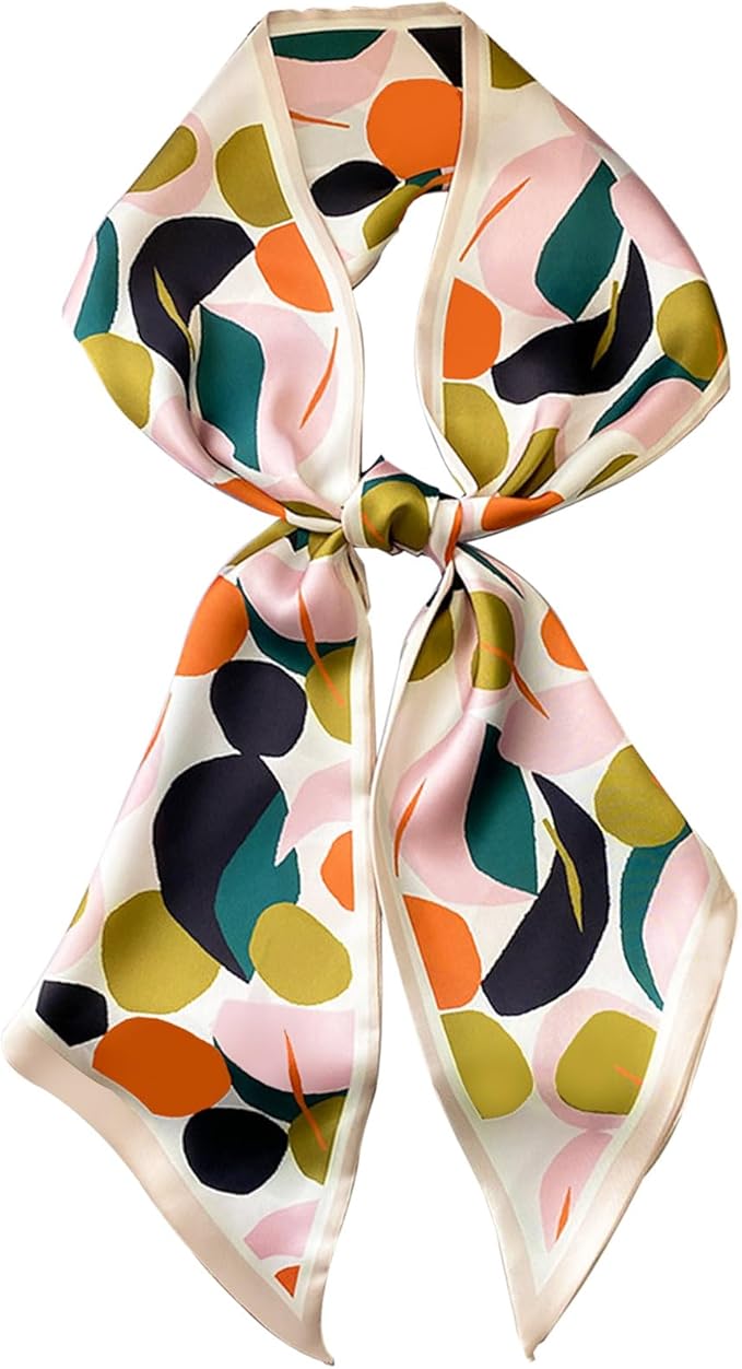 Dailyacc Hair Scarf for Women Fashion Silky Satin Headscarf Wrap Breathable Lightweight Neck Scarves For Handbag