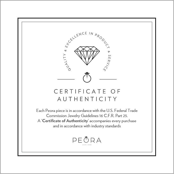PEORA 14K White Gold Garnet and Diamond Pendant, Genuine Gemstone Elegant Solitaire, Round Shape, 6.50mm, 1.40 Carats total, Valentine's Gift for Her, Wife, Sister, Women Gift Ideas w/Jewelry Box