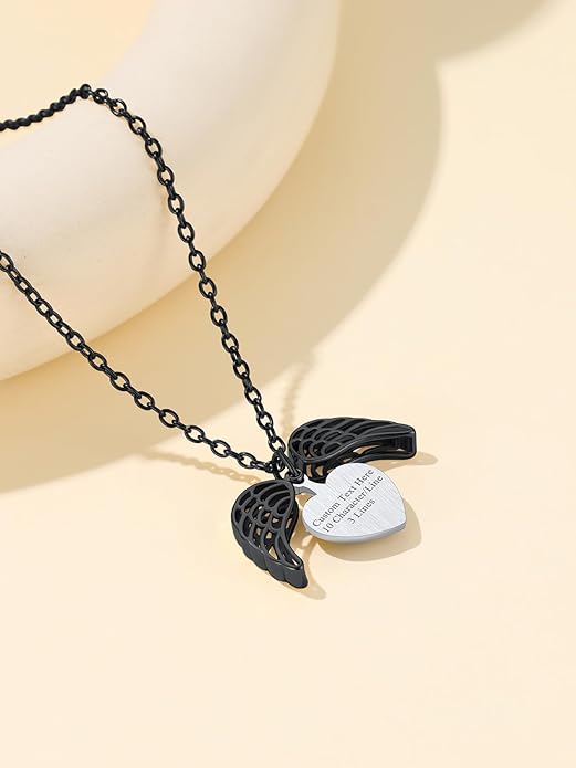Supcare Locket Necklace That Holds Pictures-Engraved Photo Pendant Custom Jewellery Gifts for Men Women (with Jewellery Gift Box)