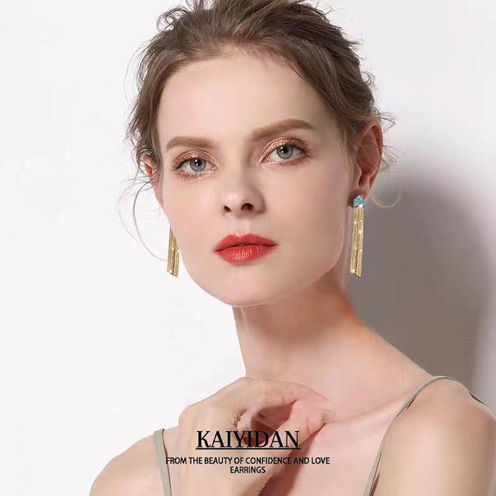 Silver/Gold Boho Dangle Statement Earrings for Women Trendy,Handmade Vintage Dainty Cute Long Drop Summer Earrings,fashion Accessories Jewelry Gifts