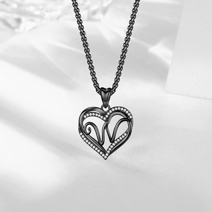 INFUSEU Unique Initial Necklaces for Women Girls Small Heart Letter Jewelry, Meaningful Personalized Gifts