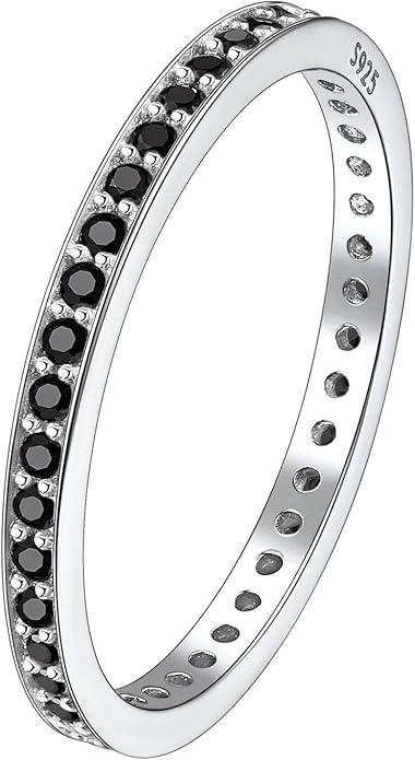 Suplight 925 Sterling Silver Wedding Band Rings, Full Cubic Zirconia Wishbone Ring Love/Lucky Engagement Promise Rings For Women, Size 4-12 (with Gift Box)
