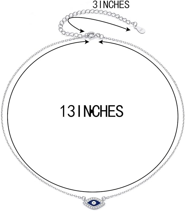 S925 Sterling Silver Choker Short Dainty Necklace for Women Jewelry
