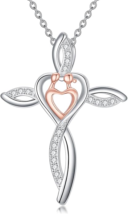 Mother's Day Necklace Gifts 925 Sterling Silver Mom/Wife/Grandma/Nana/Family I Love You Mom Necklace for Women Jewelry Birthday Gifts for Couple