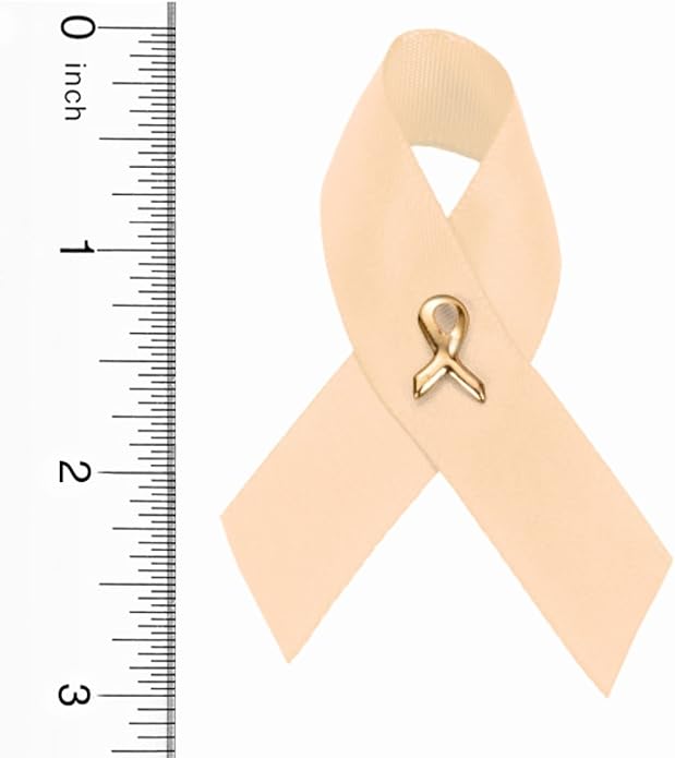 1/2/5/10/25/50/100pcs Satin Awareness Ribbon Pins (Pick your color), for Cancer & Disease Awareness, Bulk Quantities for Fundraising, Events, Gift Giving