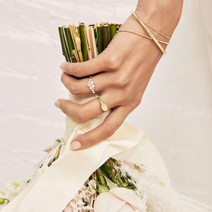 Kainier 3mm 14K Gold Plated Bracelet Stainless Steel Glossy Stackable Thin Round Bangle Bracelet for Women Solid Plain Polished Bracelet Best Gifts for Love