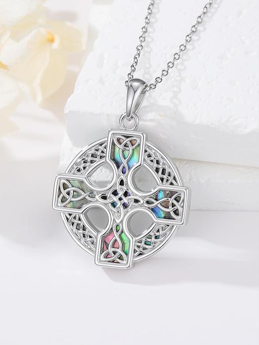 Seiyang 925 Sterling Silver Mustard Seed/Cross/Star of David/Triquetra Trinity Knot/Celtic/Claddagh Necklace Christian/Irish Jewelry Gifts for Women Mom Her
