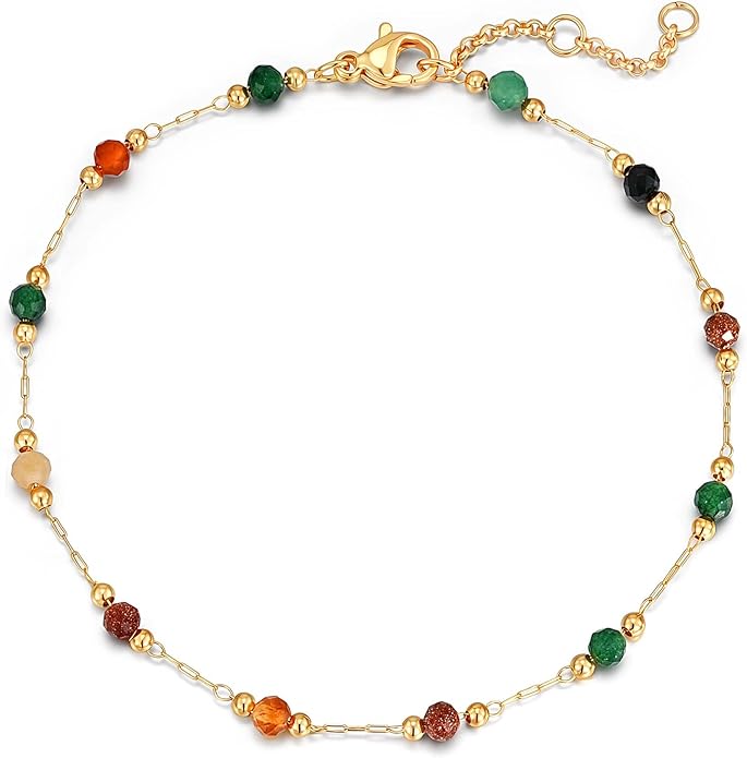 MTMY Gold Chain Bracelet for Women 14K Gold Plated Dainty Bracelets with Adjustable Chain Cute Bracelet Gold Trendy Jewelry