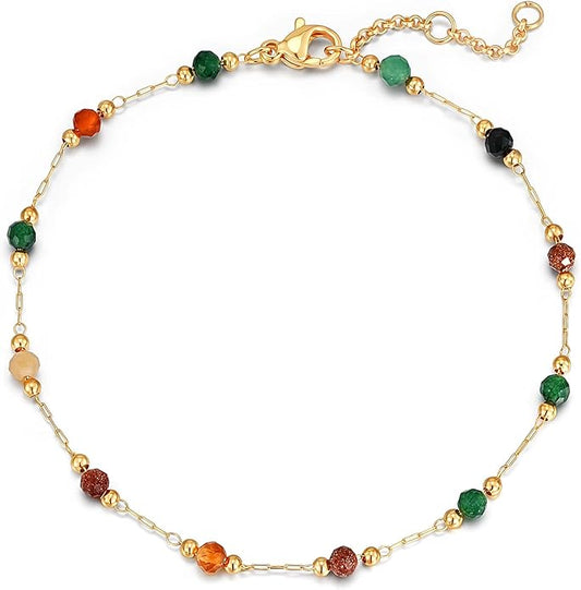 MTMY Gold Chain Bracelet for Women 14K Gold Plated Dainty Bracelets with Adjustable Chain Cute Bracelet Gold Trendy Jewelry