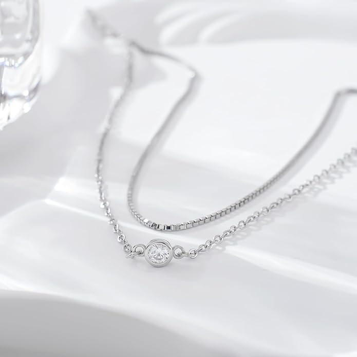 CHIC & ARTSY 925 Sterling Silver Ankle Bracelet Multilayer Anklets for Women Satellite, Star, Cross, Circle, Butterfly, Teardrop, Oval Disk Layered Anklet Beach Jewelry