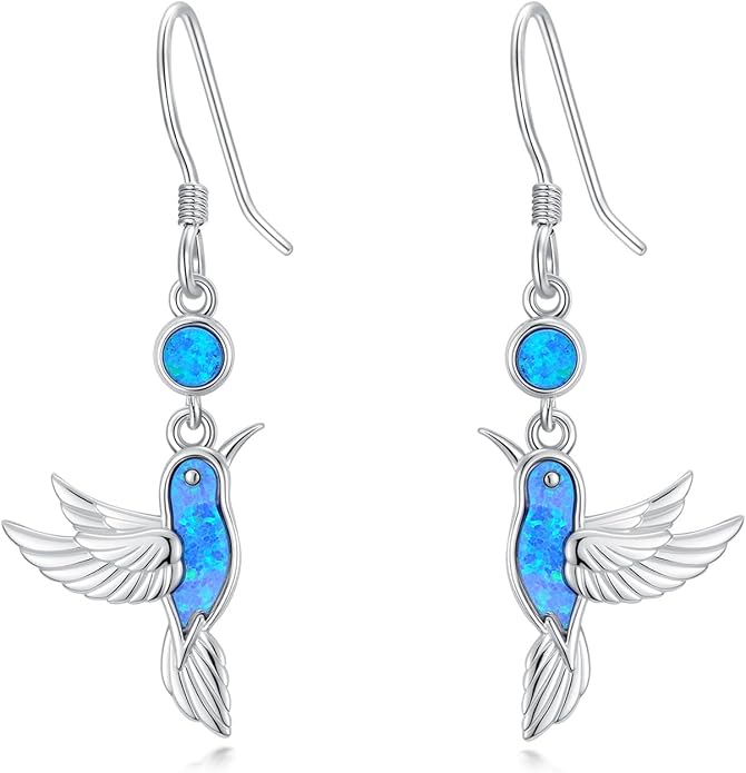 PROESS Turquoise Earrings 925 Sterling Silver Owl/Dragonfly/Butterfly/Hummingbird Earrings Butterfly Jewelry Gifts for Women Christmas Mothers Day