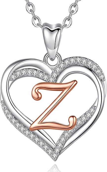 INFUSEU Unique Initial Necklaces for Women Girls Small Heart Letter Jewelry, Meaningful Personalized Gifts