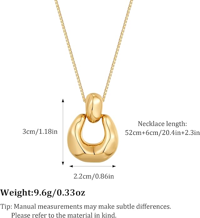 Pendant Necklace for Women Statement Gold Silver Necklace Trendy Jewelry for Women