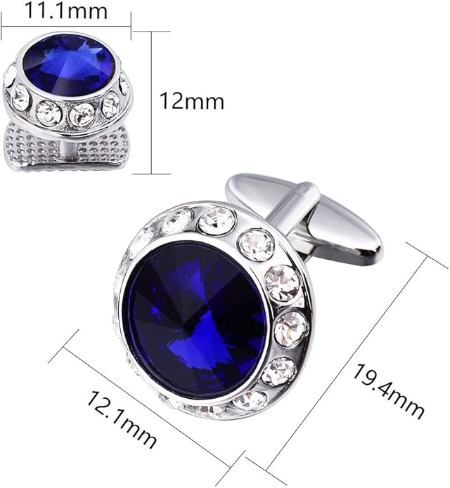 HAWSON Birthstone Tuxedo Studs and Cufflinks Set for Men's Suit Tuxedo Formal Dress Shirt Wedding Business Party Accessories
