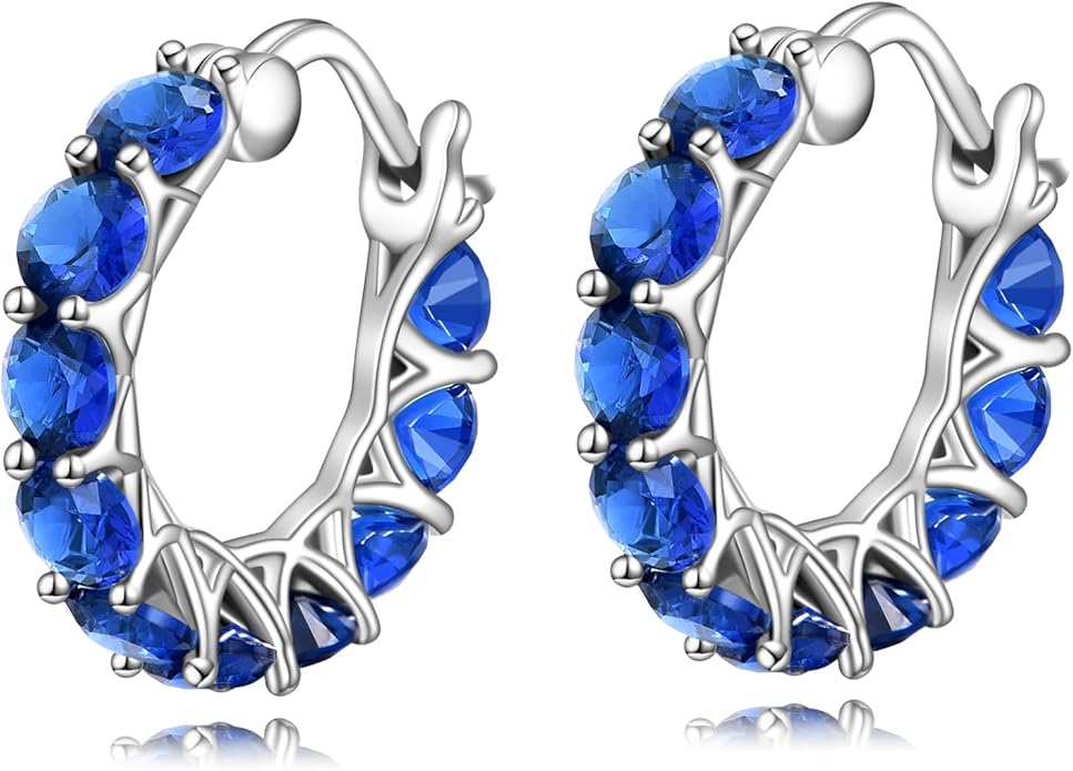 Sterling Silver Hoop Earrings Small Hoop Sun/Leaf/Triangle Huggie Earrings for Women Hypoallergenic