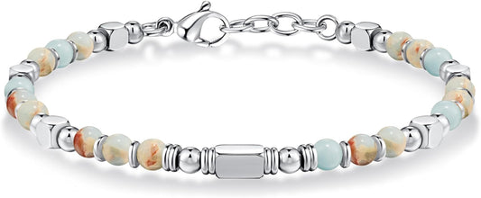 Beaded Bracelets for Women - Silver and Gold Boho Bracelets, Trendy Jewelry Gifts for Lover, Mom, Friends
